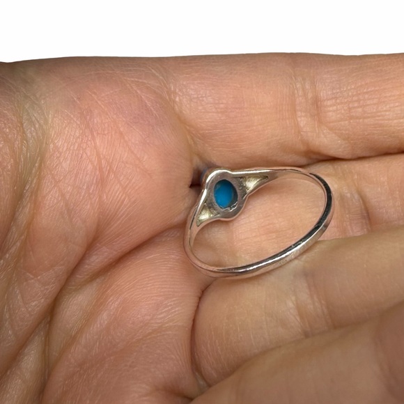 Sleeping Beauty Turquoise Ring Size 8 Solid 925 Sterling Silver